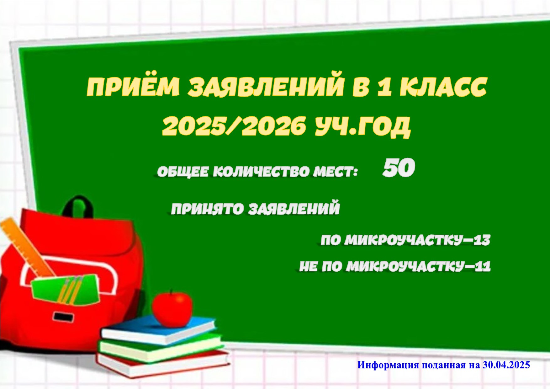 На 30 апреля текущего года